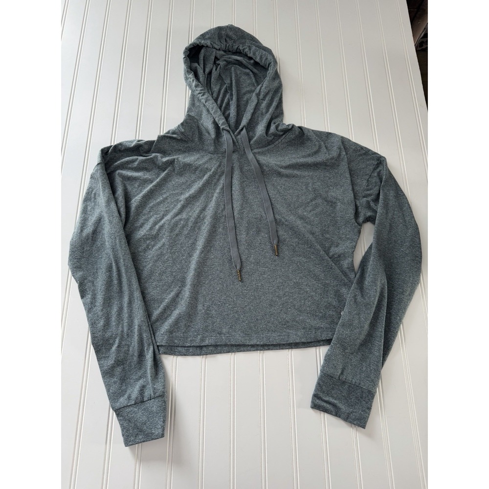 Marika Women's Cropped Athletic Hoodie Top Medium Heather Green